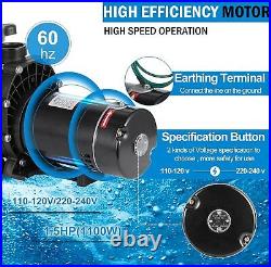 1.5HP Hayward Self-Primming Swimming Pool Pump withStrainer Basket In/Above Ground