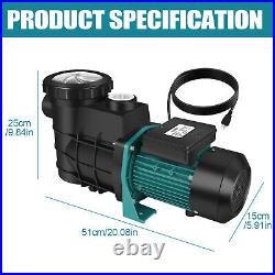 1.5HP Swimming Pool Pump Motor Hayward withStrainer Filter In/Above Ground 6500GPH