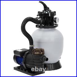 13 Sand Filter Pump Above Ground with 3/4HP Pool Pump 3434GPH Flow 6-Way Valve