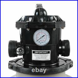 16 Swimming Pool Pump Sand Filter Above Inground Pond Fountain Fit 0.35-0.75HP