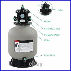 16 Swimming Pool Sand Filter Above Inground Pond Fountain Fit 0.35-0.75HP Pump