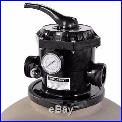 19 Inch Swimming Pool Sand Filter With 7 Way Valve Inground Pond Fountain New