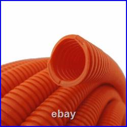 2 x 100' Orange, Flexible LDPE NON-Split Corrugated Tubing, Wire Loom