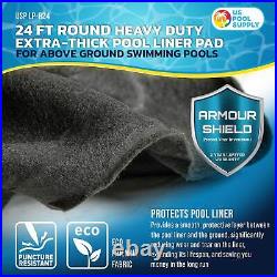 24-Foot Round Heavy Duty Pool Liner Pad for Above Ground Swimming Pools, Protect