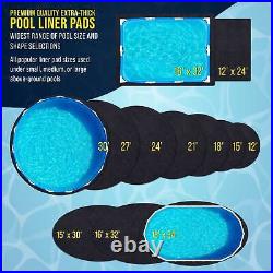 24-Foot Round Heavy Duty Pool Liner Pad for Above Ground Swimming Pools, Protect