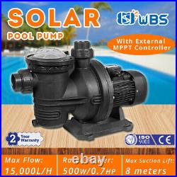 500W DC Solar Pump In-Ground Swimming Pool Pump Clean Spa Brushless Motor 66GPM