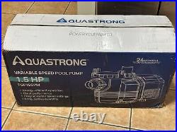 AQUASTRONG Variable Speed Pool Pump, 1.5 HP, 220V, 8189GPH, In/Above Pool Pump