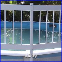 Aboveground Swimming Pool Resin Safety Fence Base Kit A 8 Sections Color-White