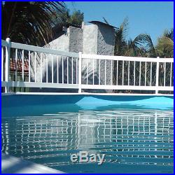 Aboveground Swimming Pool Resin Safety Fence Base Kit A 8 Sections Color-White