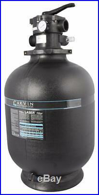 Carvin Laser 19 Inch Above Ground Swimming Pool Sand Filter with 6-Way Valve
