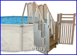Confer Plastics Above Ground Gray Swimming Pool System with Steps & Closure Kit