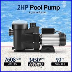 Hayward 2.0HP 2-Speed Swimming Pool Pump withMotor Strainer Basket In/Above Ground