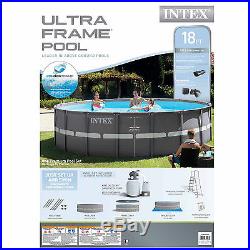 Intex 18' x 52 Ultra Frame Swimming Pool Set with 1600 GPH Sand Filter Pump