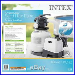 Intex 2100 GPH Above Ground Pool Sand Filter Pump with Automatic Timer 26647EG