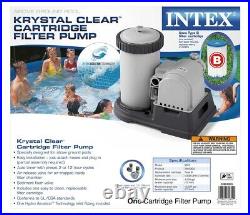 Intex Krystal Clear Cartridge Filter Pump for Above Ground Pools 2500 GPH Pu