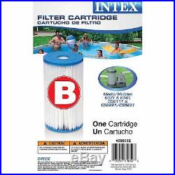Intex Pool Easy Set Type B Replacement Filter Pump Cartridge (6 Pack) 29005E