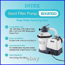 Intex SX2100 Krystal Clear Above Ground Pool Sand Filter Pump 26645EG