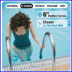 KOJEM Non-Slip 3-Step Stainless Steel Swimming Pool Ladder For In-Ground Pools