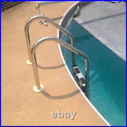 KOJEM Non-Slip 3-Step Stainless Steel Swimming Pool Ladder For In-Ground Pools