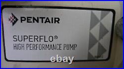 Pentair SuperFlo High Perf. 1 HP Pump, THP=1.25, 115/230V, For 1.5 or 2 Pipe