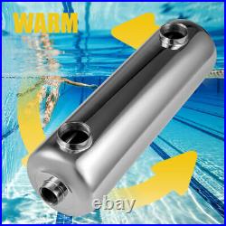 Pool Heat Exchanger Tube 200K Same Side 1+ 1 1/2FPT Stainless 200k Btu/hour