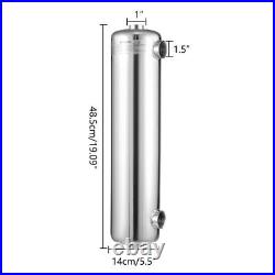 Pool Heat Exchanger Tube 200K Same Side 1+ 1 1/2FPT Stainless 200k Btu/hour