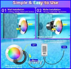 Pool Lights for Inground Pool LED Pool Lights 10 RGB 12V Equivalent 500W Bulbs