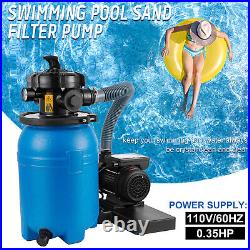 Pool Sand Filter 10 with 1/3HP Water Pump In/Above Ground Swimming Pool Pump US