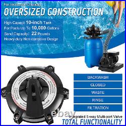 Pool Sand Filter 10 with 1/3HP Water Pump In/Above Ground Swimming Pool Pump US