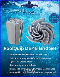 PoolQuip DE 48 Grid Set for Hayward Pro-Grid & Microclear 7 Full & 1 partial