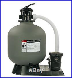 Rx Clear 22 Inch Above Ground Swimming Pool Sand Filter System with 1.5 HP Pump