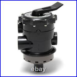 SP071621 Multiport Vari-Flo Control 2 FIP Valve Top Mount, Black Hayward