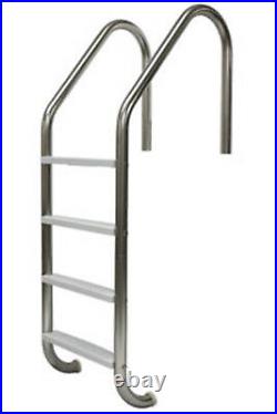 SR Smith 4-Step Polished Stainless Steel Swimming Pool Ladder For Inground Pools