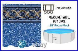 Smartline 18' x 48 Round Above Ground UniBead Swimming Pool Liner 25 Gauge
