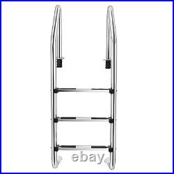 Stainless 3-Step Steel Swimming Pool Ladder In-Ground with Anti-Slip zStep