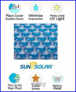Sun2Solar 24' Round Blue Swimming Pool Solar Heater Blanket Cover 1200 Series