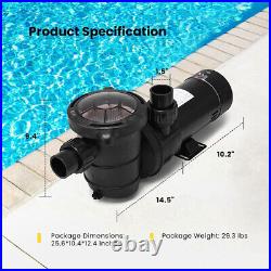 Swimming Pool Pump 2.0HP Self Primming Above Ground 2-Speed 1.5 & 1.25'' Intlet