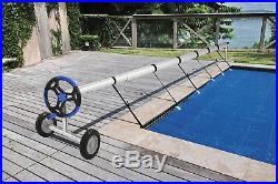 Up To 18'Feet Solar Swimming Pool Cover Reel 7 Section Aluminum Stainless Steel