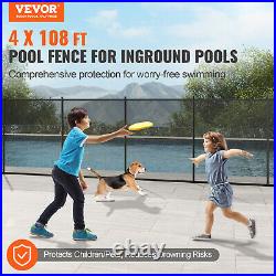 VEVOR Pool Fence 4 x 108 FT Removable Pool Fences for Inground Pools Outdoor