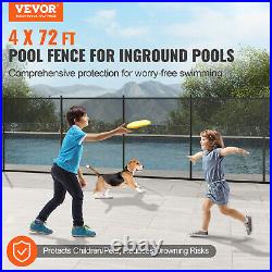 VEVOR Pool Fence 4 x 72 FT Removable Pool Fences for Inground Pools Outdoor