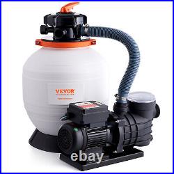 VEVOR Sand Filter Above Ground with 3/4HP Pool Pump 3000GPH Flow 14 6-Way Valve