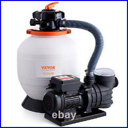 VEVOR Sand Filter Above Ground with 3/4HP Pool Pump 3000GPH Flow 14 6-Way Valve