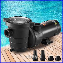 VEVOR Swimming Pool Pump 2 HP Filter Pump 90 GPM withStrainer Above Ground