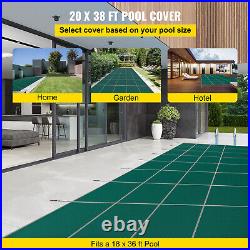 VEVOR Swimming Pool Safety Cover 18x36FT Safety Pool Cover with Center End Steps