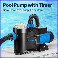 VIVOHOME 2.5 HP Powerful Self Priming 8880 GPH Swimming Pool Pump? VH1395 wTimer