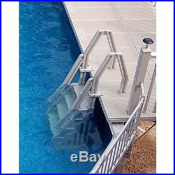Vinyl Works Deluxe In Step 46 60 Above Ground Swimming Pool Ladder, White